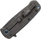 Browning Patriot Framelock Tanto Knife For Outdoors Enthusiasts 3.63in Closed Extended Tang Black Stonewash Blade by Browning