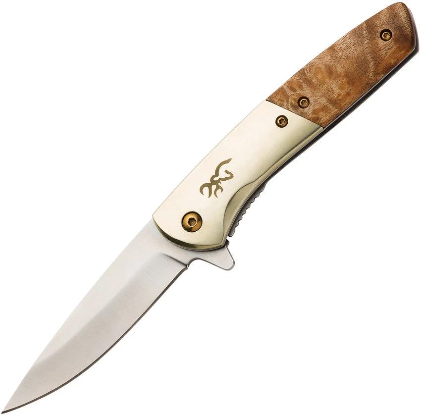 Browning Nine Mile Framelock A/O Burl 3220470B by Browning