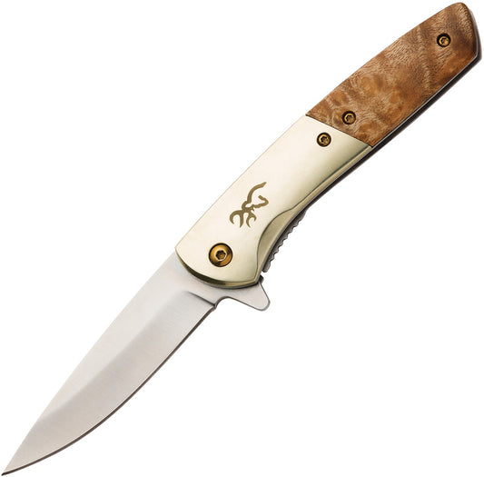 Browning Nine Mile Framelock A/O Burl 3220470B