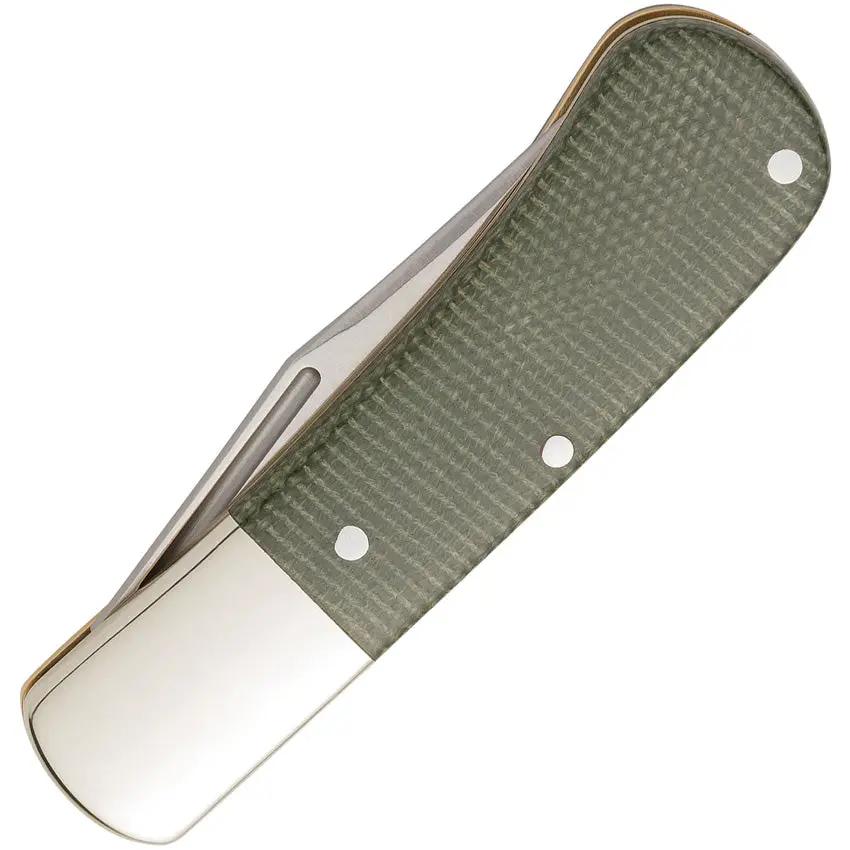 Browning Steambank Folder Knife 2.5Inch Satin Clip Point 12C27 Sandvik Stainless Green Canvas Micarta Handle EDC by Browning