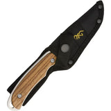 Browning Fixed Blade Knife Zebra Wood 8In Satin 7Cr17MoV Full Tang Rugged Outdoor Hunters And EDC by Browning