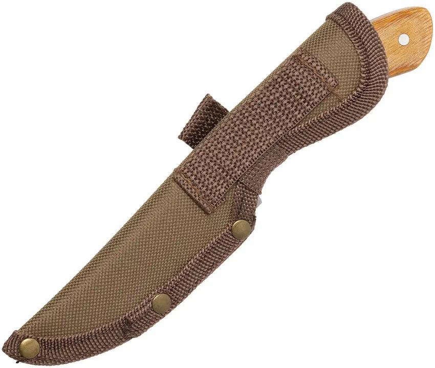 Browning Fixed Blade Skinner Knife Three Point Two Five Inch Satin Blade Full Tang With Brown Wood Handle For Hunters by Browning