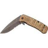 Browning Riverstone Framelock EDC Knife Sage Aluminum Handle Premium D2 Tool Steel Blade Extended Tang by Browning