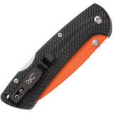 Browning Back Country Lockback Knife With Orange Ceramic 3 Inch D2 Blade G10 Handle Pocket Clip For Outdoor Enthusiasts by Browning