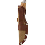 Browning Sage Creek Fixed Blade Knife With Satin 9Cr18MoV Blade Zebra Wood Handle And Belt Sheath For Outdoor Hunters by Browning