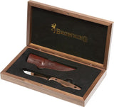Browning Medallion Box Set Outdoor Hunter Knife 8in Skinner with Walnut Handle Full Tang Gift Box by Browning