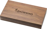 Browning Medallion Box Set Outdoor Hunter Knife 8in Skinner with Walnut Handle Full Tang Gift Box by Browning