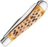 Browning Trapper Knife Natural Jigged Bone Handle Satin Finish Stainless Clip And Spey Blades For Outdoors Enthusiasts by Browning