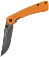 Browning Rock Framelock Outdoor Knife 7Cr17MoV Clip Point Orange G10 Handle EDC by Browning