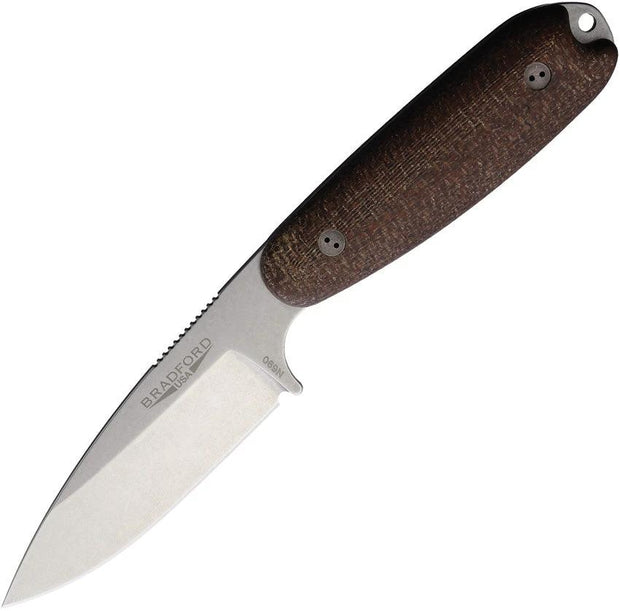 Bradford Knives Guardian 3.5 Foxed BladeBurlap 3.5S-132-N690 by Bradford Knives