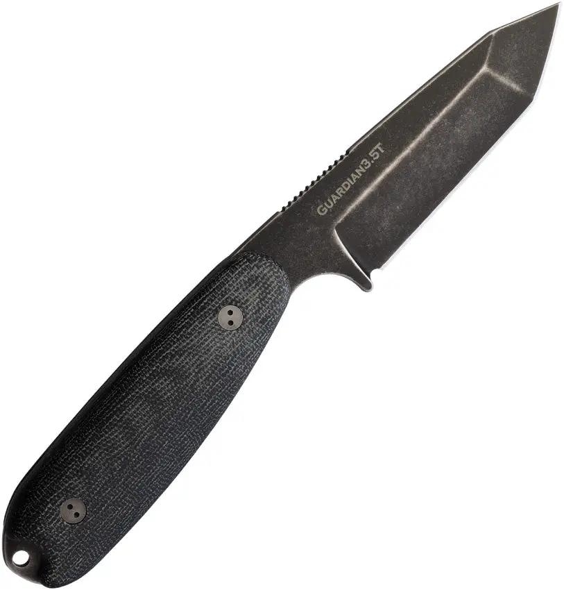 Bradford Guardian 3.5 Tanto Knife Full Tang 3D Black Micarta N690 EDC Tactical Survival Gear by Bradford Knives