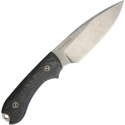 Bradford Guardian 3 Knife AEB-L Stonewash Blade 3.5 Inch Black Micarta Handle With Sheath For Everyday Carry by Bradford Knives