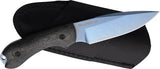 Bradford Knives Guardian 3 Blue PVD AEB-L Full Tang Micarta EDC Knife For Enthusiasts With Leather Sheath by Bradford Knives