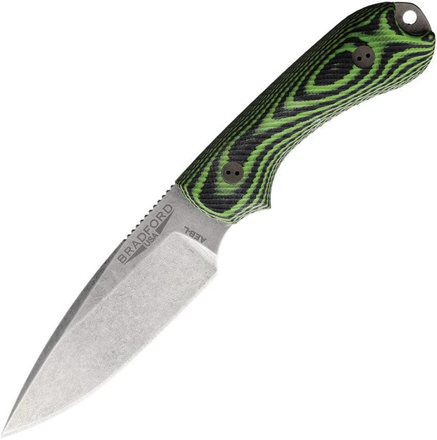 Bradford Knives Guardian 3 3D Toxic Green/Blac 3FE-110- AEBL by Bradford Knives