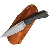 Bradford Knives Guardian 3 EDC Knife With 3D Carbon Fiber Handle N690 Steel Full Tang Leather Sheath by Bradford Knives