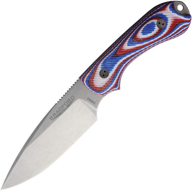 Bradford Knives Guardian 3 Red,White,Blue 3FE-125-N690 by Bradford Knives