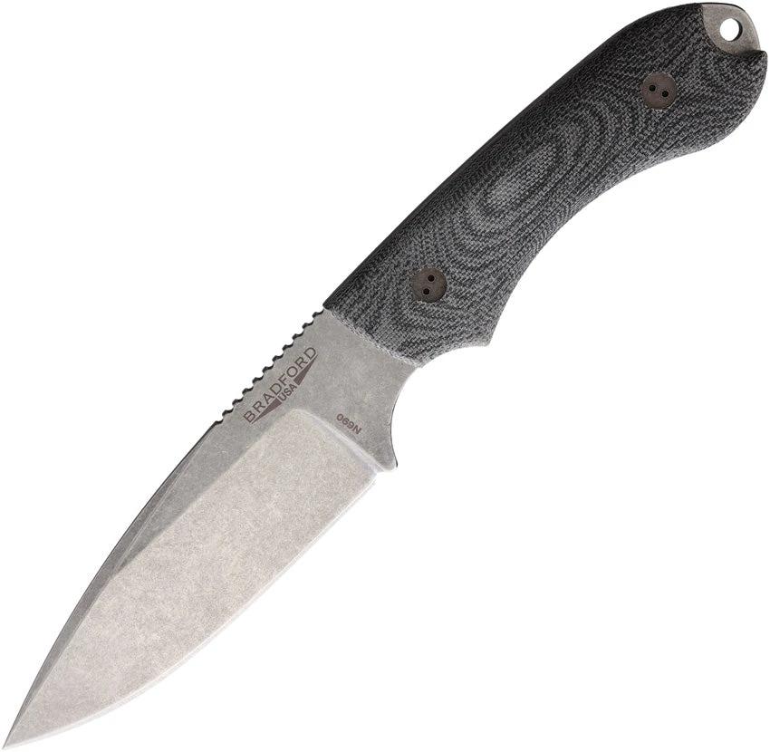 Bradford Knives Guardian 4.2 3D Black Micarta 4.2FE-101-N690 by Bradford Knives