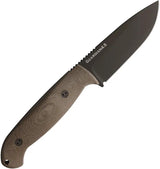 Bradford Knives Guardian 4.5 OD Cerakote N690 Full Tang Survival Knife With Canvas Micarta Handle For Enthusiasts by Bradford Knives