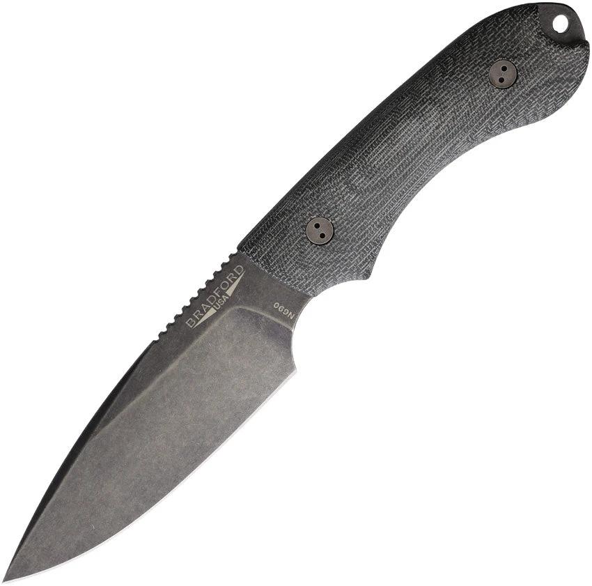 Bradford Knives Guardian 4 3D Black Micarta 4FE-101N-N690 by Bradford Knives