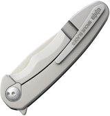 Brous Blades Specter Framelock Satin D2 Knife 3in Blade 4in Closed Extended Tang Pocket Clip For EDC Enthusiasts by Brous Blades