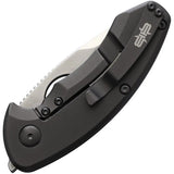 Brous Blades Silent Soldier Flipper Satin Titanium Handle S35VN Serialized Limited Edition 100 For EDC Enthusiasts by Brous Blades