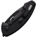 Brous Blades Silent Soldier Flipper Blackout Tactical EDC Knife With S35VN Blade And Black Titanium Handle Limited 100 by Brous Blades