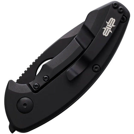 Brous Blades Silent Soldier Flipper Blackout Tactical EDC Knife With S35VN Blade And Black Titanium Handle Limited 100 by Brous Blades