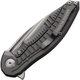 Brous Blades Bionic 3.0 Framelock Satin D2 Blade 3 Inch Gray Titanium Handle Limited Serialized EDC Knife by Brous Blades