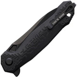 Brous Blades Bygones Linerlock Blackout D2 Blade G10 Handle EDC Knife For Tactical Enthusiasts by Brous Blades
