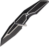 Brous Blades Recluse Framelock CF RECLUSE SATIN/ BLACK by Brous Blades