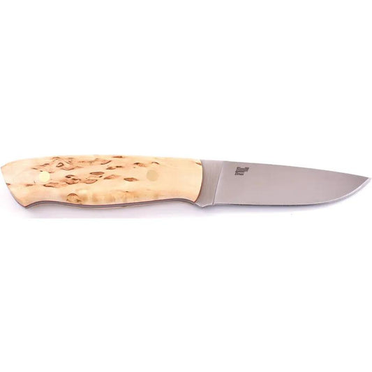 BRISA Trapper 95 Fixed Blade Knife Curly Birch Handle Full Tang 8.25in ELMAX For Outdoor Enthusiasts by BRISA