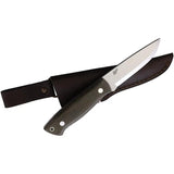 BRISA Trapper 95 Fixed Blade Knife With Green Micarta Handle Elmax Steel Full Tang Scandi Grind For Outdoors by BRISA