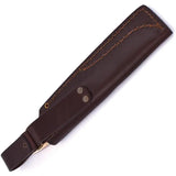 BRISA Trapper 115 Birch Knife 4.5 Inch Satin Elmax Blade Full Tang Curly Birch Handle Belt Sheath Outdoorsmen Gift by BRISA