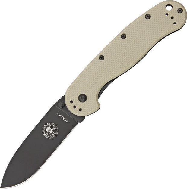 BRK Designed by ESEE Avispa Framelock Tan/Black D2 BRK1302DT D2 BLACK by BRK Designed by ESEE