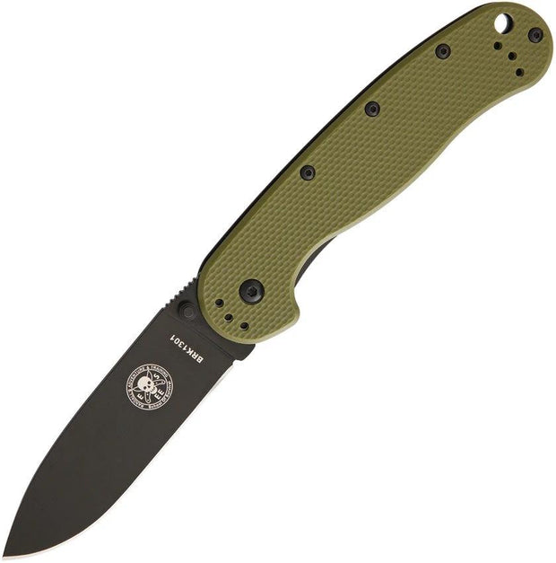 BRK Designed by ESEE Avispa Framelock OD/Black D2 BRK1302OD D2 BLACK by BRK Designed by ESEE