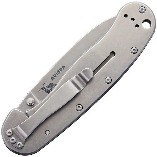 BRK Avispa Framelock Knife By ESEE SK5 Black Handle Stonewashed Blade 5in Closed For EDC Enthusiasts by BRK Designed by ESEE
