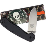 BRK Avispa Framelock Knife By ESEE SK5 Black Handle Stonewashed Blade 5in Closed For EDC Enthusiasts by BRK Designed by ESEE