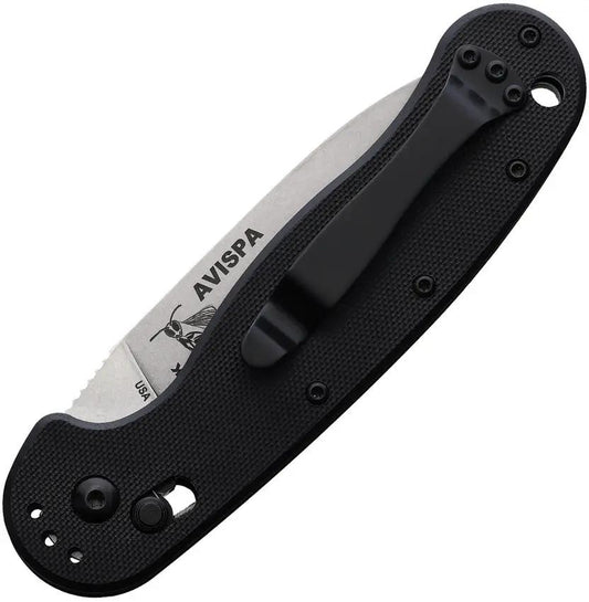 BRK Designed By ESEE Avispa Auto Knife With Slide Lock 3.5in Blade 14C28N Sandvik Steel G10 EDC by BRK Designed by ESEE