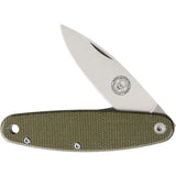 BRK Churp Linerlock Knife With D2 Blade And Green Canvas Micarta Handle EDC Ready With Pocket Clip by BRK Designed by ESEE