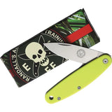 BRK Churp Linerlock Knife By ESEE Neon Yellow G10 Handle 2.63in Satin D2 Blade EDC by BRK Designed by ESEE