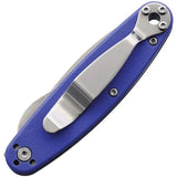 BRK Churp Linerlock Knife By ESEE Blue G10 Handle Satin D2 Blade 3.63 Inch Closed EDC by BRK Designed by ESEE