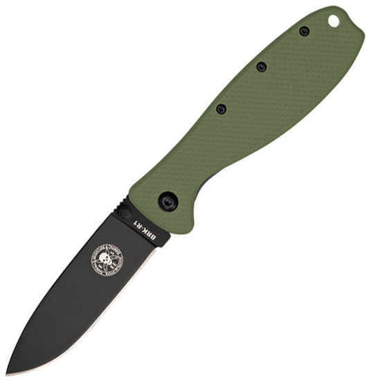 BRK Designed by ESEE Zancudo Framelock BRKR1ODB OD GREEN/ BLACK BLADE