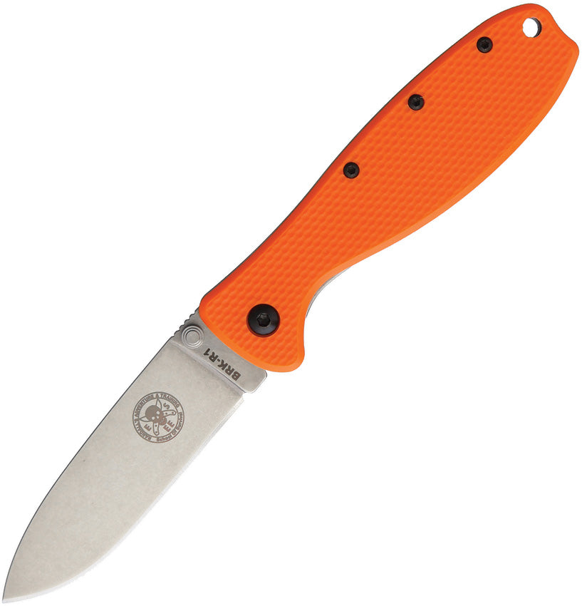 BRK Designed by ESEE Zancudo Framelock Orange BRKR1OR  ORANGE HANDLE SATIN B