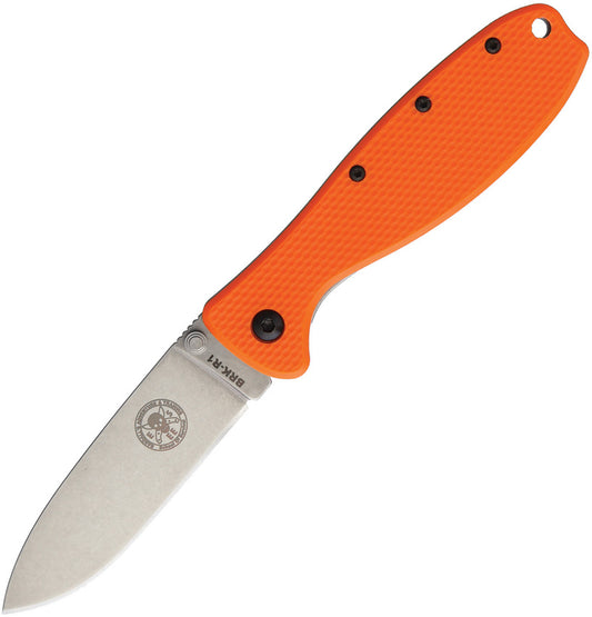 BRK Designed by ESEE Zancudo Framelock Orange BRKR1OR  ORANGE HANDLE SATIN B