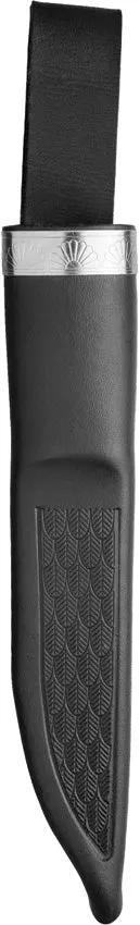 Brusletto Tiur Fixed Blade Knife for Outdoors Enthusiasts Satin 4.5 Inch Blade Aluminum Guard Wood Handle Belt Sheath by Brusletto