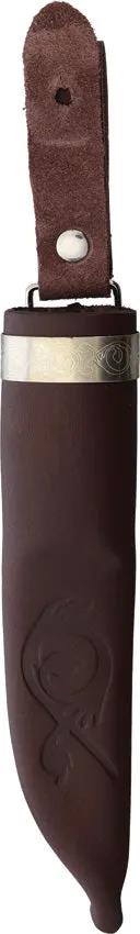 Brusletto Halling Jaktia Edition Knife For Hunters 8 Inch Overall Satin 3.5 Inch Blade Birch Handle Belt Sheath by Brusletto