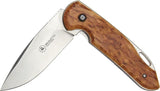 Brusletto Natten Linerlock Pocket Knife 3.5 Inch Satin Sandvik 12C27 Blade Birch Handle EDC Ready by Brusletto