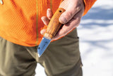 Brusletto Ustaoset Fixed Blade Knife 4116 Stainless Durable Curly Birch Handle with Leather Sheath for Outdoorsmen by Brusletto