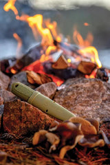 Brusletto Kongla Premium Fixed Blade Knife For Outdoorsmen OD Green Satin 6 Inch 1.4116 Steel With Sheath by Brusletto