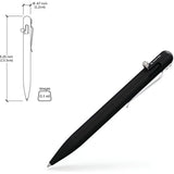 Bastion Premium Bolt Action Pen Aluminum Black 5.25 Inch EDC Pen With Clip For Professionals by Bastion